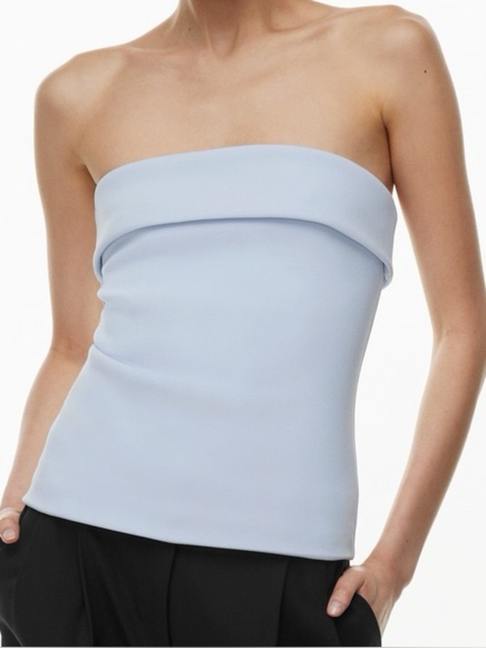 Strapless Fold-Over Tube Top